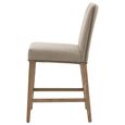 Clearance - Rex Barstools - Set of 2 - Grey Fabric with Back - A250