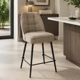 Banbury Counter Stool - Set of 2 - Fabric - Mocha Chenille