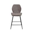 Bardo Counter Stool - Set of 2 - Fabric - Charcoal