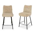 Bedford Counter Stool - Set of 2 - Fabric - Oatmeal Chenille