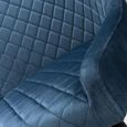 Malmo Barstool with Back - Set of 2 - Blue Fabric
