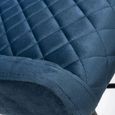Malmo Barstool with Back - Set of 2 - Blue Fabric