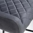 Malmo Barstool with Back - Set of 2 - Grey Fabric