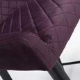 Malmo Barstool with Back - Set of 2 - Purple Fabric