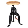 Cosmo Side Table - Round - Cart Style - Industrial Style - Wooden and Metal