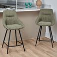 Boden Counter Chair - Set of 2 - Green Fabric