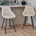 Boden Counter Chair - Set of 2 - Natural Fabric