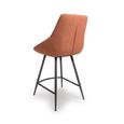 Boden Counter Chair - Set of 2 - Brick Red Fabric