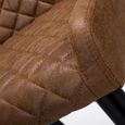 Charlie Barstool with Back - Set of 2 - Brown Faux Leather