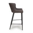 Charlie Barstool with Back - Set of 2 - Grey Faux Leather