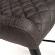 Charlie Barstool with Back - Set of 2 - Grey Faux Leather