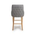 Cole Bar Chair - Set of 2 - Grey Fabric