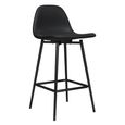 Copley Barstool - Set of 2 - Black Faux Leather - S025401UK