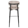 Dantes Barstool - Natural Geo and Black - Fabric and Metal