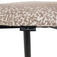 Dantes Barstool - Natural Geo and Black - Fabric and Metal