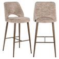Delphine Barstool - Lovely Nature and Gold - Fabric and Metal