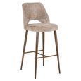 Delphine Barstool - Lovely Nature and Gold - Fabric and Metal