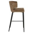 Taylor Barstool - Brandy Fusion and Black - Fabric and Metal