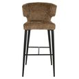 Taylor Barstool - Brandy Fusion and Black - Fabric and Metal