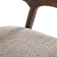 Mihara Counter Stool - Curved Back - Mocca Fancy - Fabric and Rubberwood