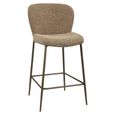 Odarby Counter Stool - Brown Tweed - Fabric and Metal