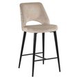 Tabitha Counter Stool - Trendy Nature and Black - Fabric and Metal
