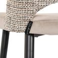 Tabitha Counter Stool - Trendy Nature and Black - Fabric and Metal