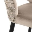 Tabitha Counter Stool - Trendy Nature and Black - Fabric and Metal
