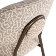 Xenia Counter Stool - Set of 2 - Leopard - Beige - Fabric and Metal