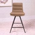 Nobo Swivel Bar Stool - Set of 2 - Tan - Faux Leather