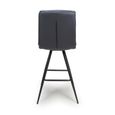 Nobo Swivel Bar Stool - Set of 2 - Black - Faux Leather