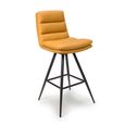 Nobo Swivel Bar Stool - Set of 2 - Ochre - Faux Leather