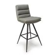 Nobo Swivel Bar Stool - Set of 2 - Truffle - Faux Leather