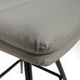 Nobo Swivel Bar Stool - Set of 2 - Truffle - Faux Leather