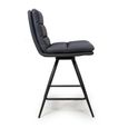 Nobo Swivel Counter Stool - Set of 2 - Black - Faux Leather