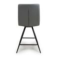 Nobo Swivel Counter Stool - Set of 2 - Grey - Faux Leather