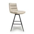 Nobo Swivel Counter Stool - Set of 2 - Taupe - Faux Leather