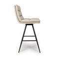 Nobo Swivel Counter Stool - Set of 2 - Taupe - Faux Leather