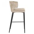 Taylor Beige Barstool with Black Legs
