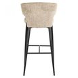 Taylor Beige Barstool with Black Legs