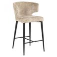 Taylor Beige Counter Stool with Black Legs