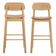 2 x Barlow Matt Oak Barstool