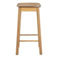 2 x Barlow Matt Oak Barstool Without Back