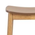 2 x Barlow Matt Oak Barstool Without Back