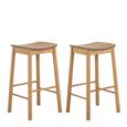 2 x Barlow Matt Oak Barstool Without Back