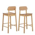 2 x Barlow Matt Oak Barstool
