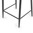 Cezanne Barstools - Set of 2 - Grey Velvet - Black Legs