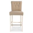 Hampstead Barstools - Set of 2 - Ivory Bonded Leather - Upholstered