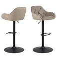 Brooke Barstool - Set of 2 - Beige Boucle Fabric - with Back