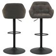 Brooke Barstool - Set of 2 - Taupe Boucle Fabric - with Back